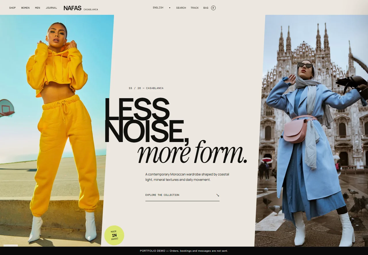 NAFAS Casablanca website home page